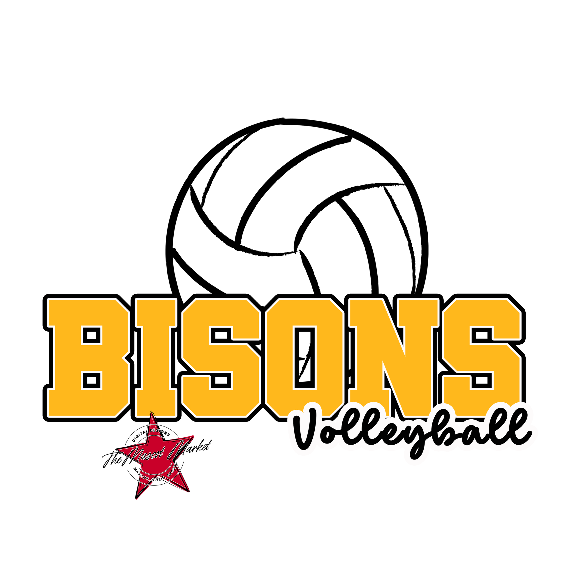 Bisons Varsity Volleyball-Yellow