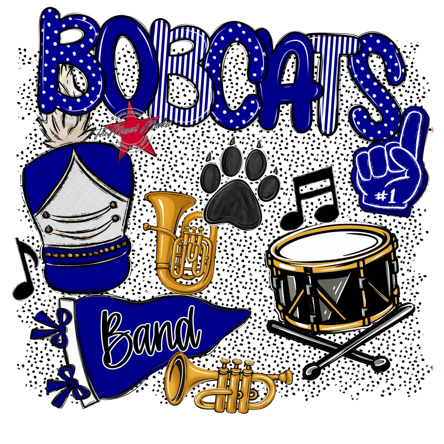 Bobcats Band Spirit-Blue