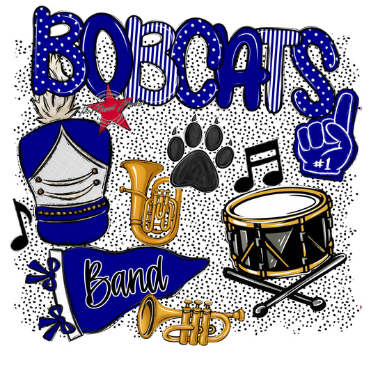 Bobcats Band Spirit-Blue