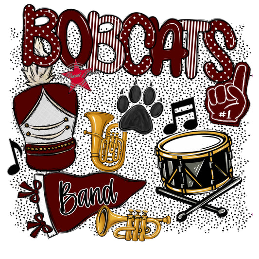 Bobcats Band Spirit-Maroon