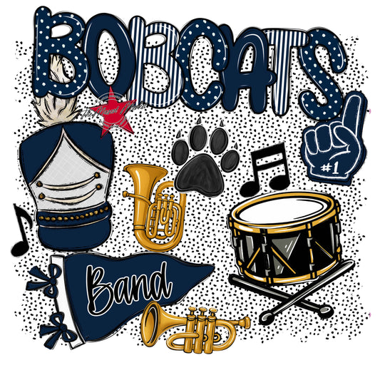 Bobcats Band Spirit-Navy