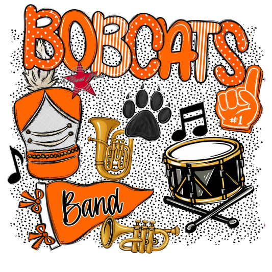 Bobcats Band Spirit-Orange