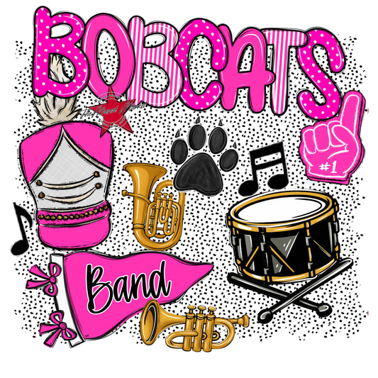 Bobcats Band Spirit-Pink