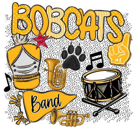 Bobcats Band Spirit-Yellow