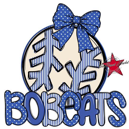 Bobcats Baseball-Softball Spirit Design-Off Blue