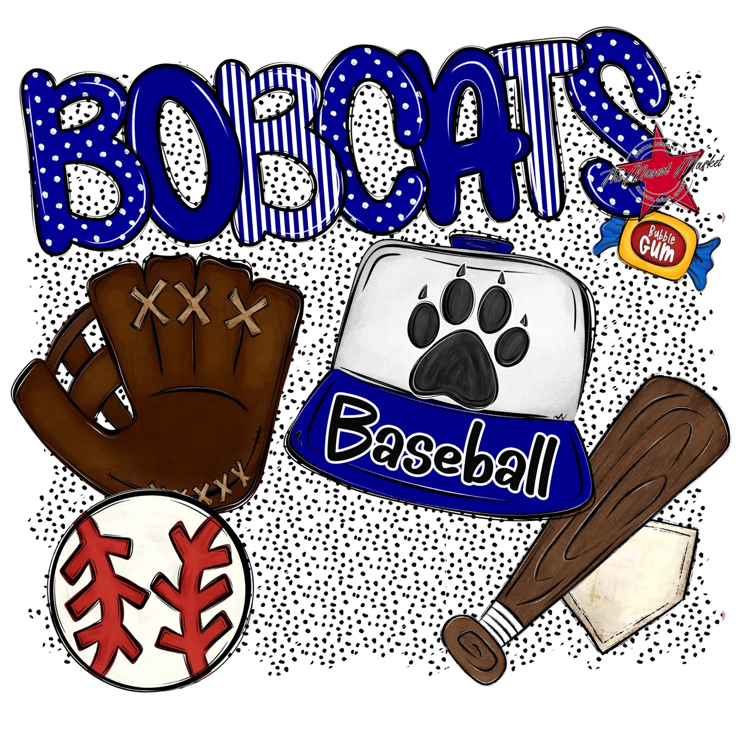 Bobcats Baseball Spirit-Blue