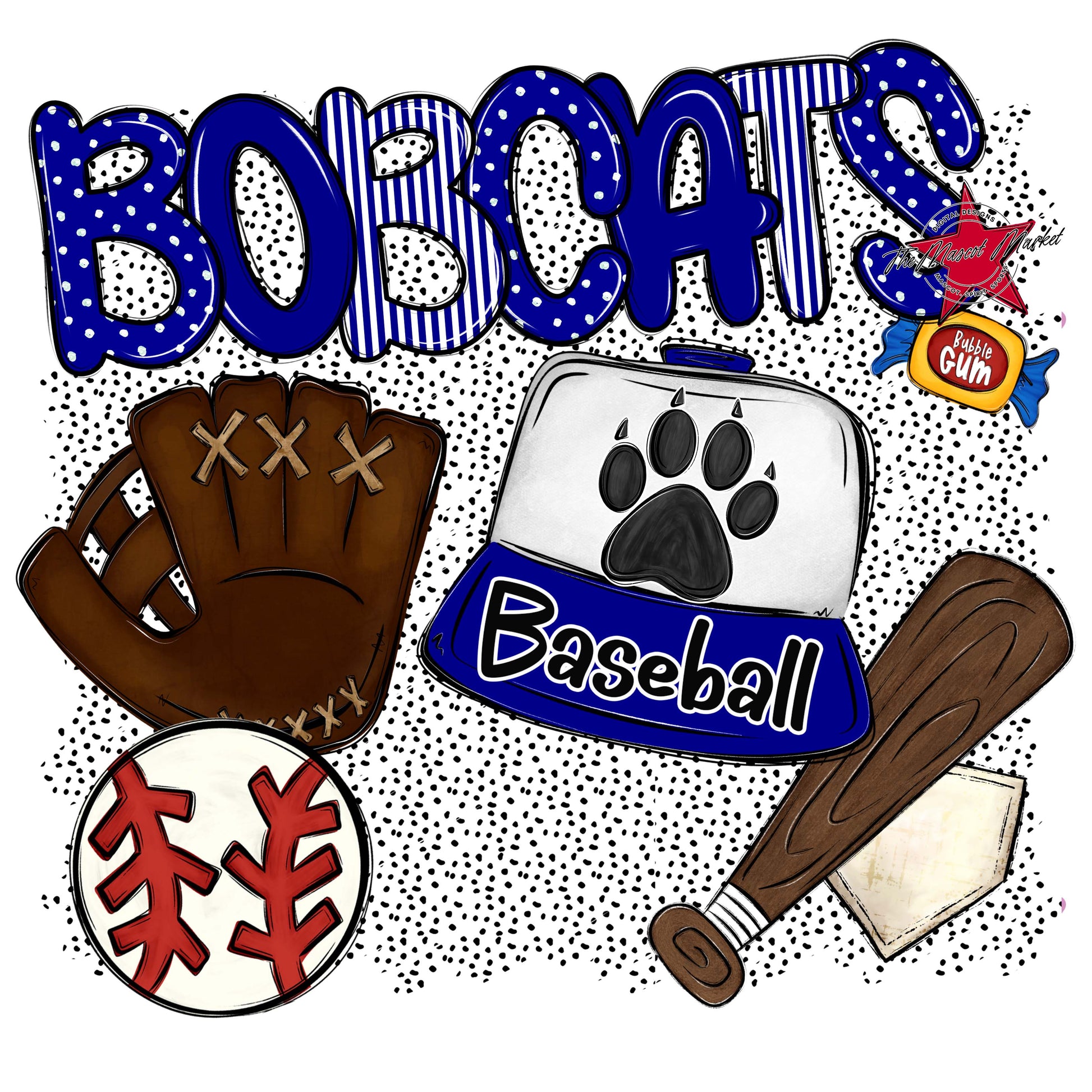 Bobcats Baseball Spirit-Blue