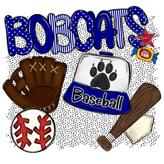Bobcats Baseball Spirit-Blue