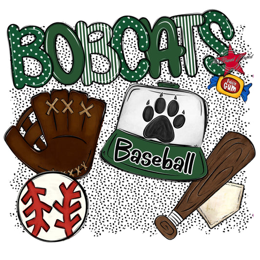 Bobcats Baseball Spirit-Green