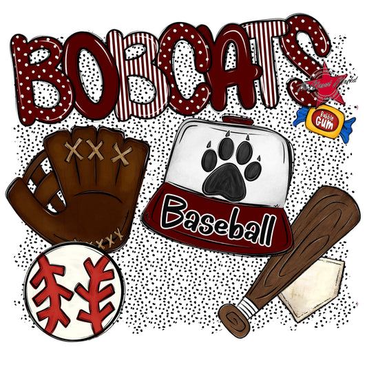Bobcats Baseball Spirit-Maroon