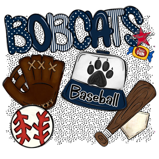 Bobcats Baseball Spirit-Navy