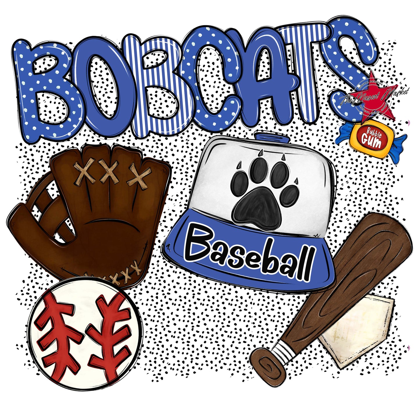 Bobcats Baseball Spirit-Off Blue