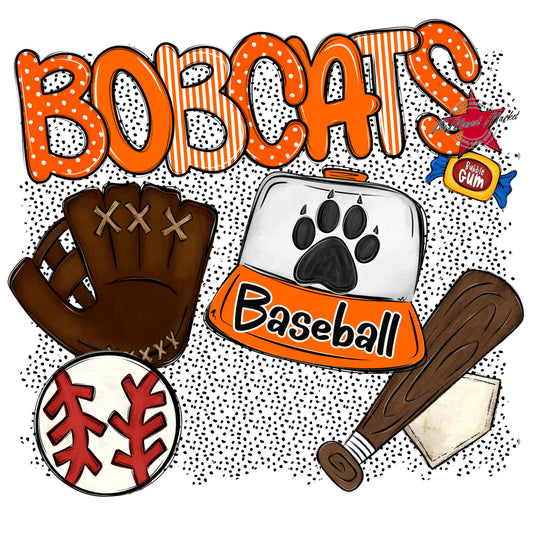 Bobcats Baseball Spirit-Orange