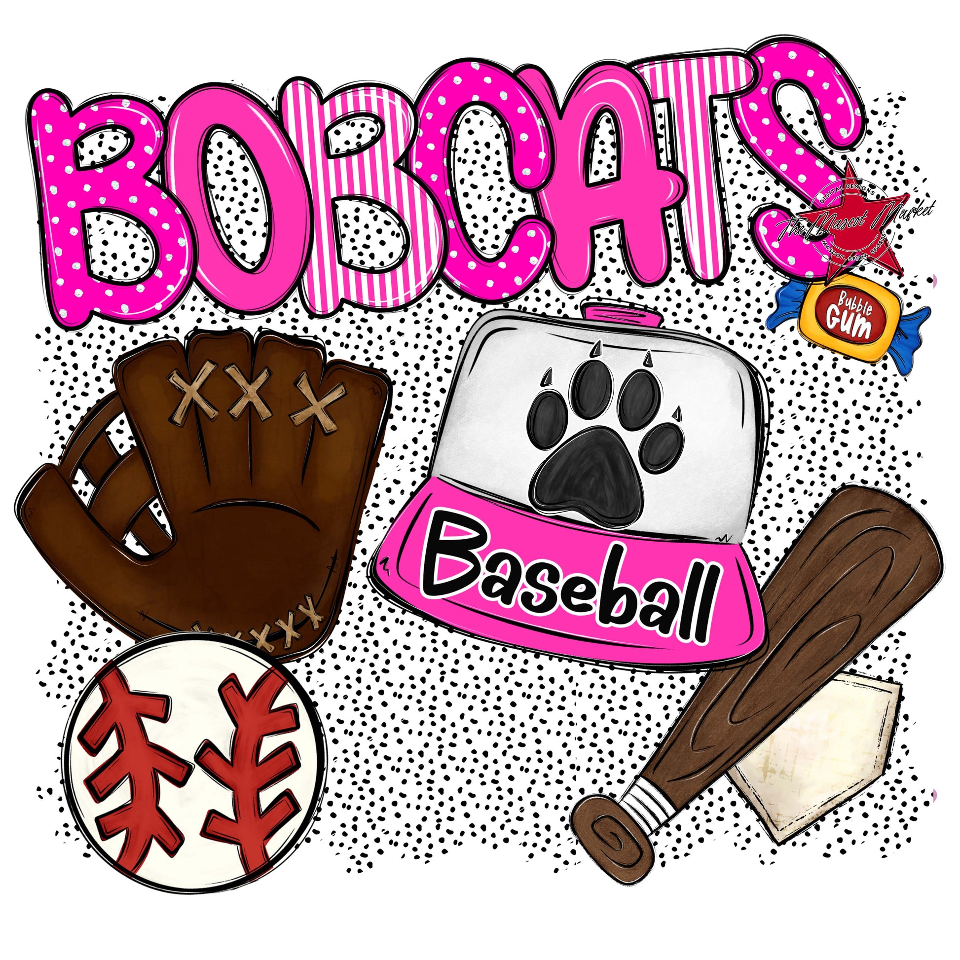 Bobcats Baseball Spirit-Pink