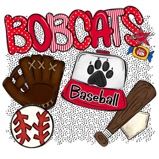 Bobcats Baseball Spirit-Red