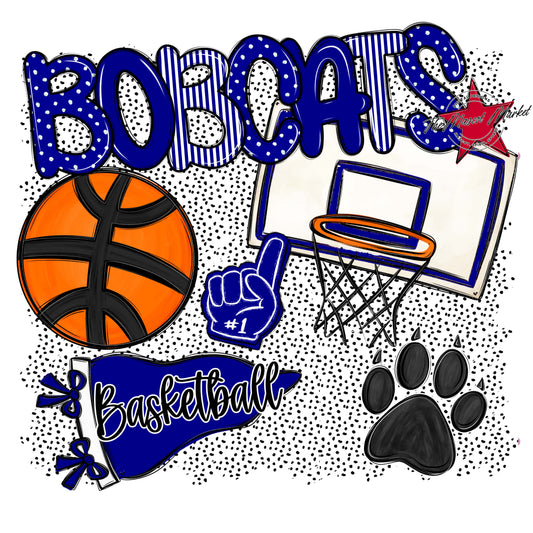 Bobcats Basketball Spirit-Blue