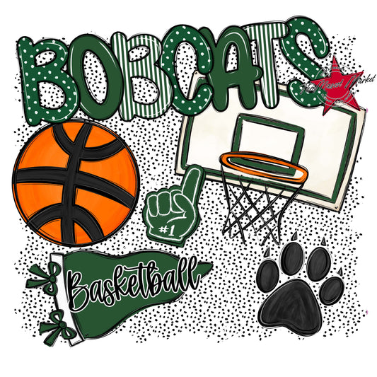Bobcats Basketball Spirit-Green