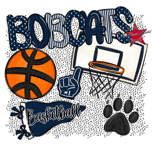 Bobcats Basketball Spirit-Navy