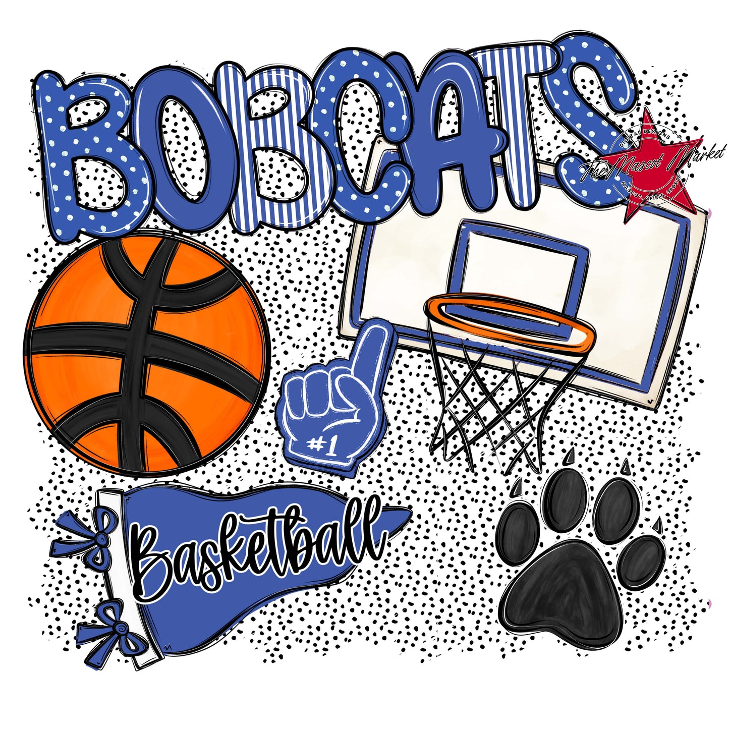 Bobcats Basketball Spirit-Off Blue