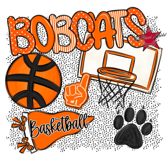 Bobcats Basketball Spirit-Orange