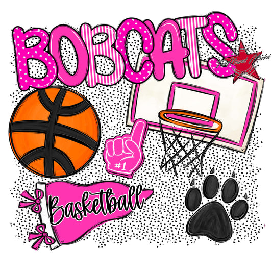Bobcats Basketball Spirit-Pink