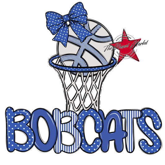 Bobcats Basketball Spirit Design-Off Blue