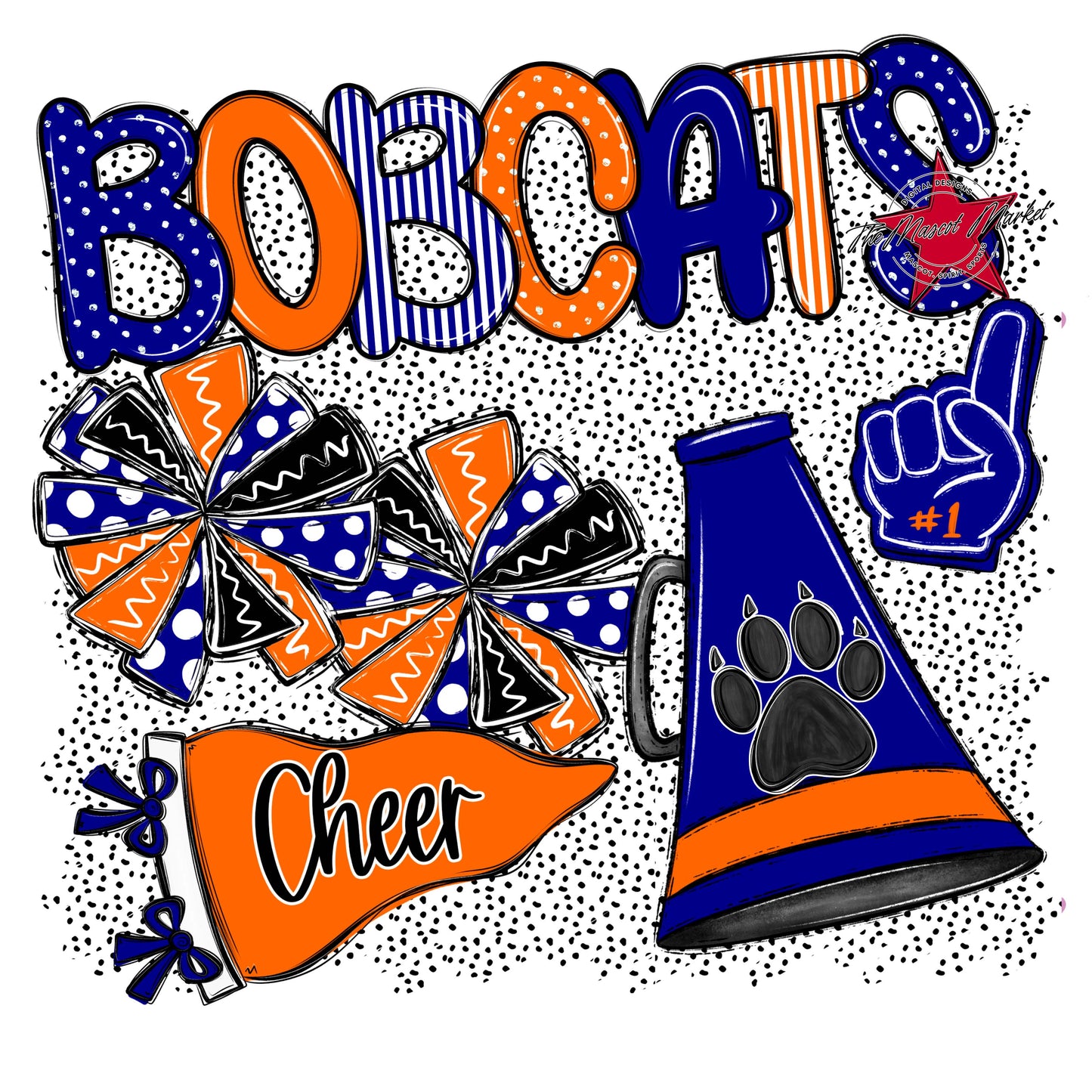 Bobcats Cheer Spirit-Blue & Orange