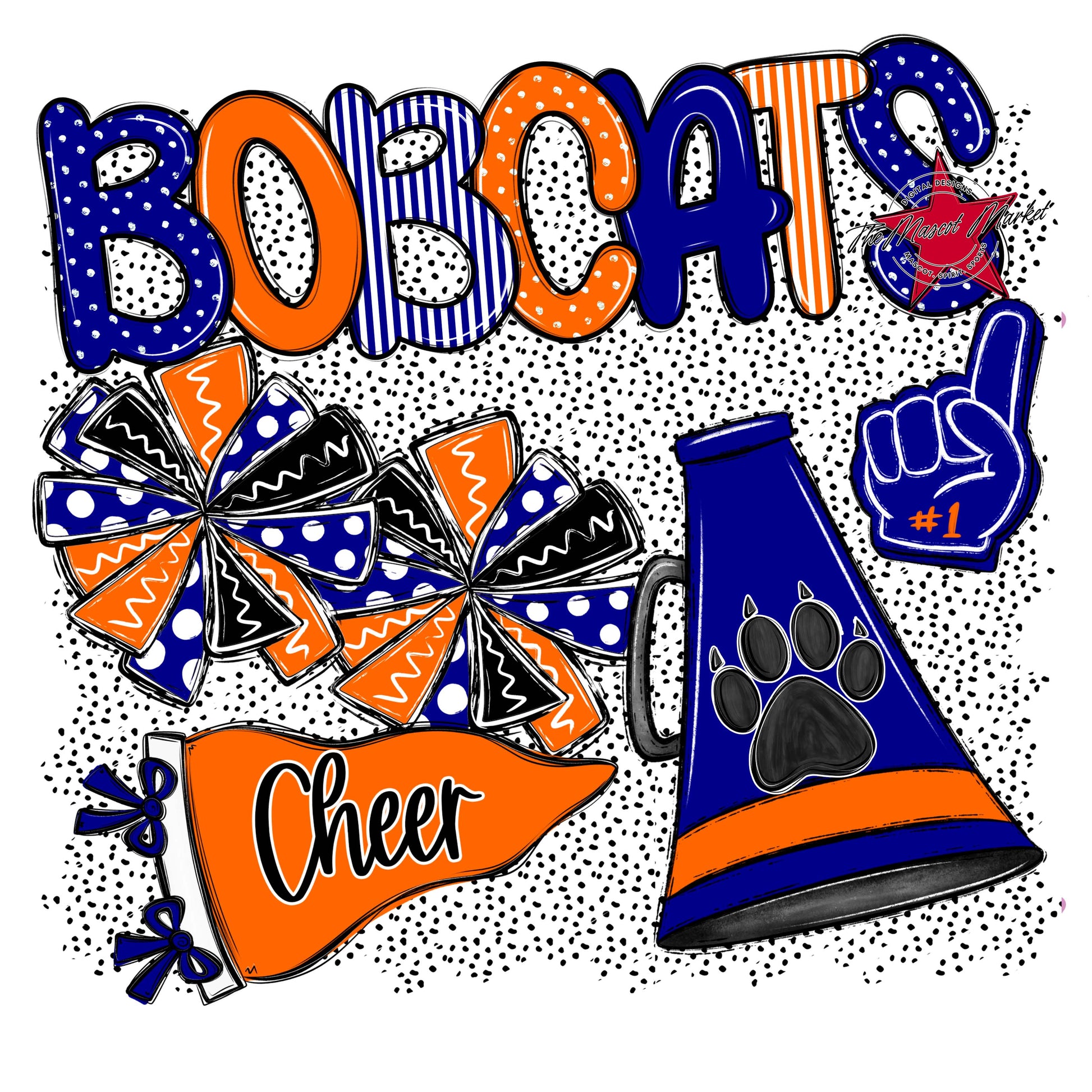 Bobcats Cheer Spirit-Blue & Orange