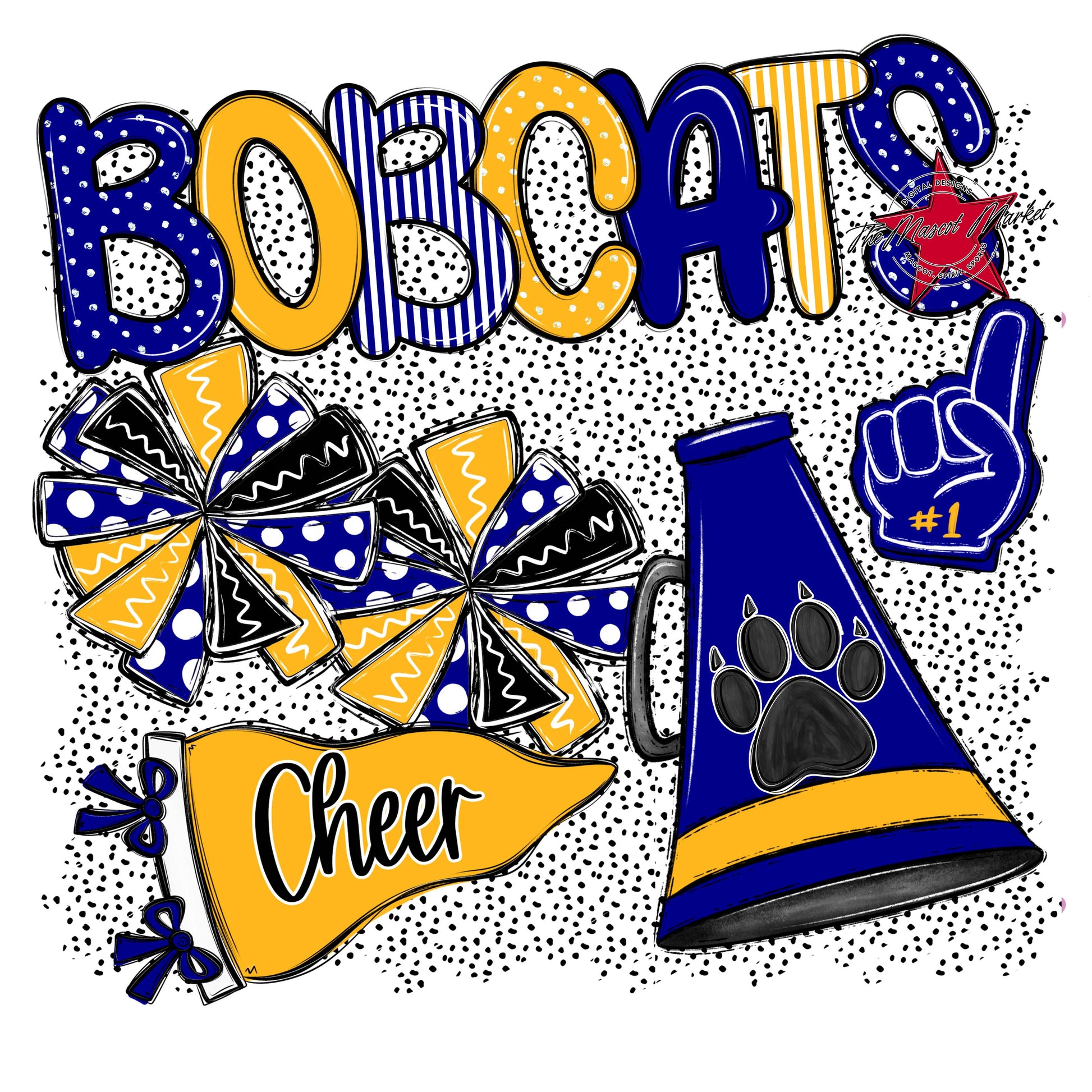Bobcats Cheer Spirit-Blue & Yellow