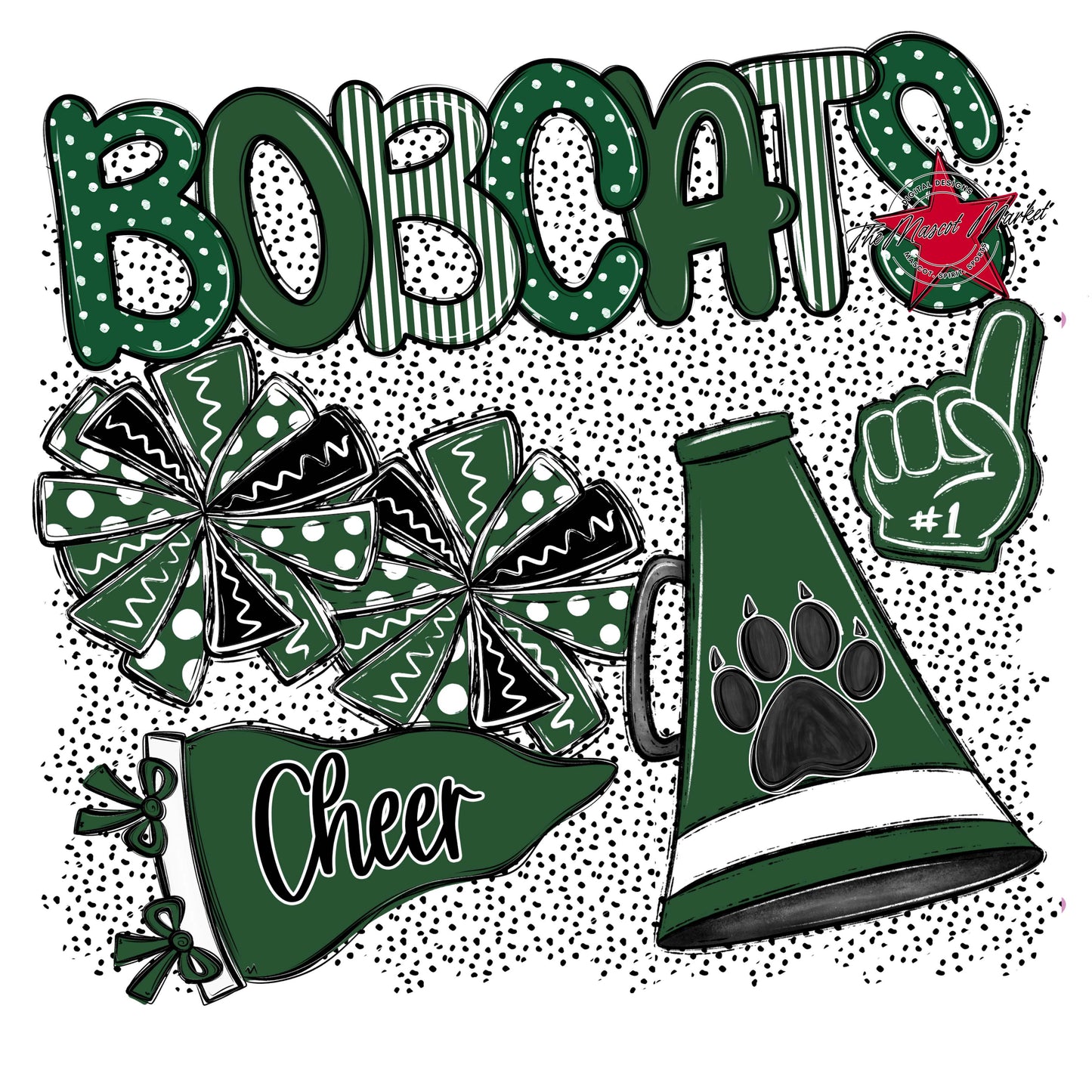 Bobcats Cheer Spirit-Green