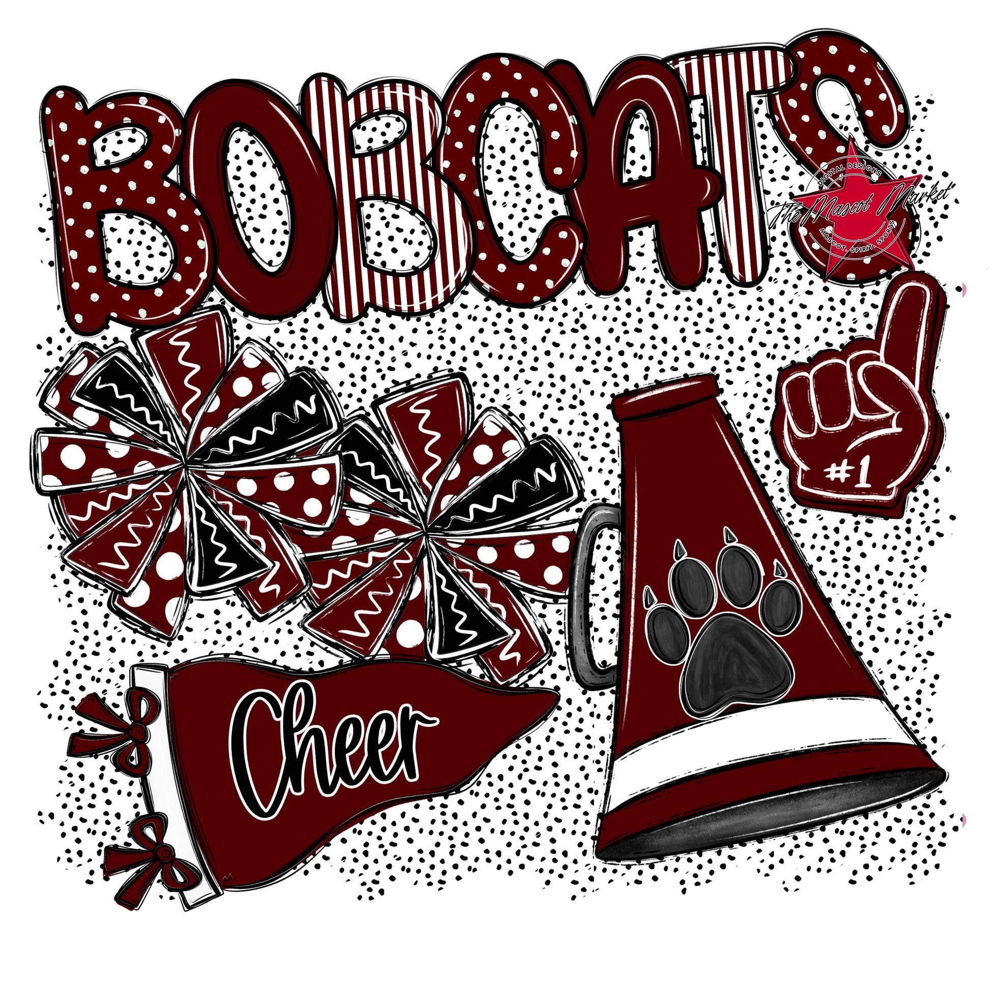Bobcats Cheer Spirit-Maroon