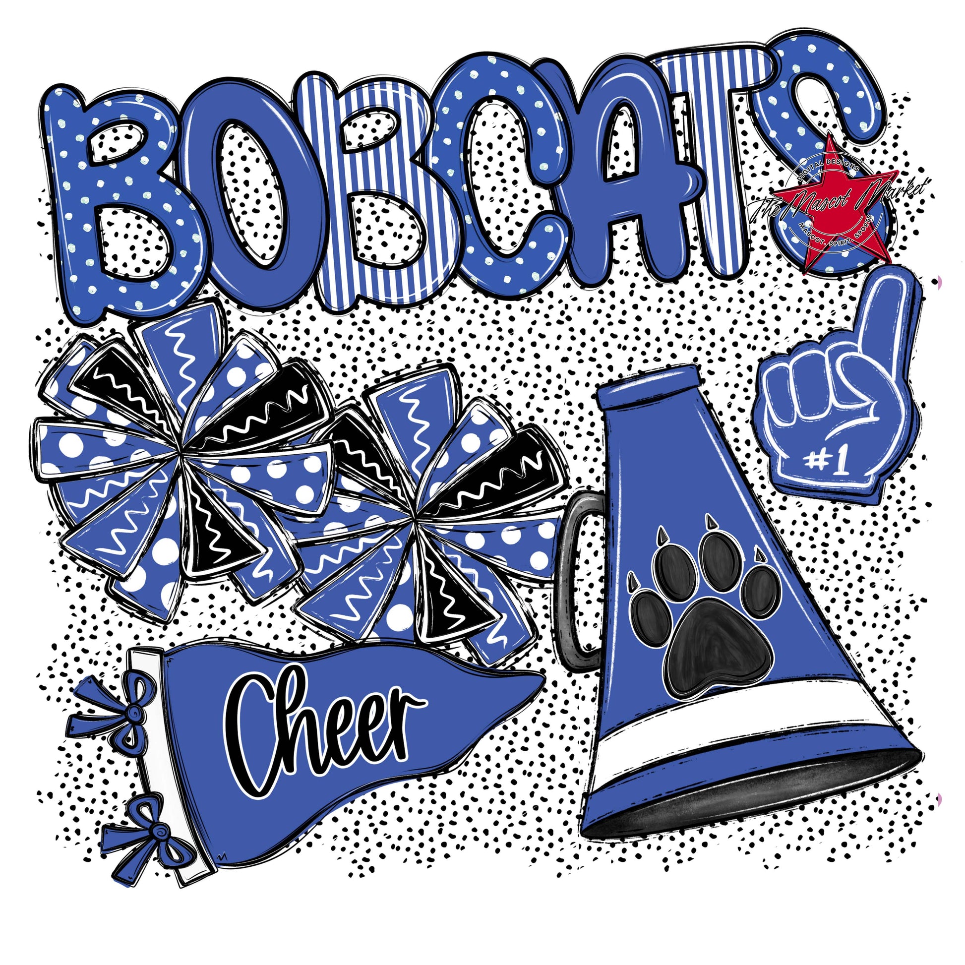 Bobcats Cheer Spirit-Off Blue