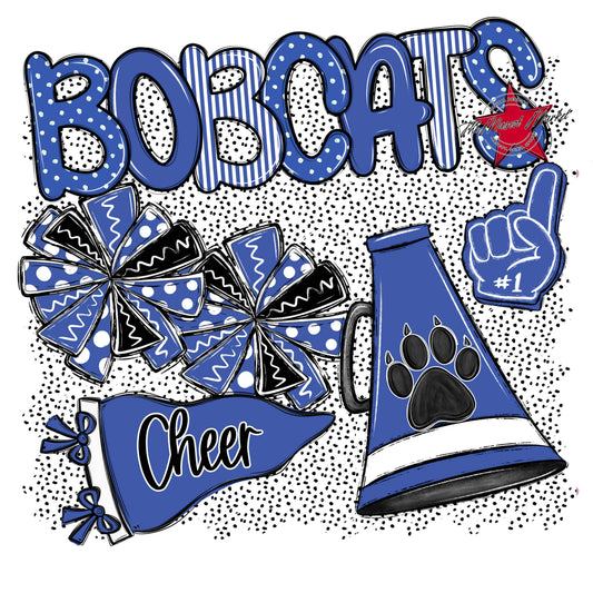 Bobcats Cheer Spirit-Off Blue