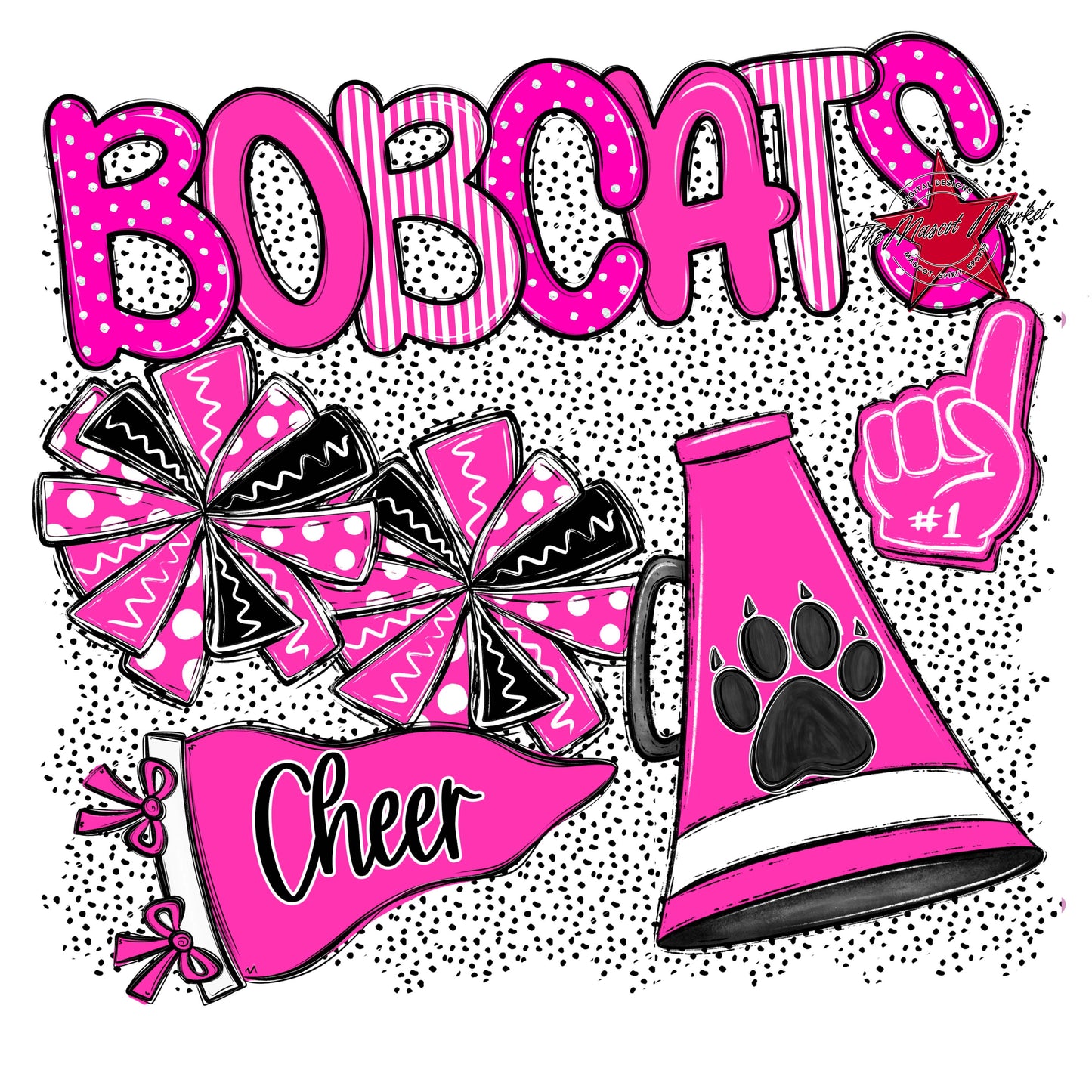 Bobcats Cheer Spirit-Pink