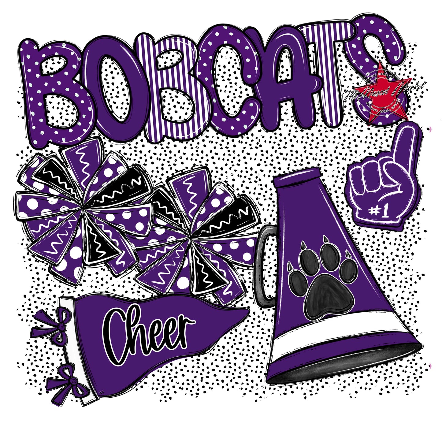 Bobcats Cheer Spirit-Purple