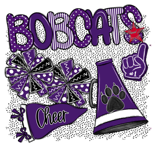 Bobcats Cheer Spirit-Purple