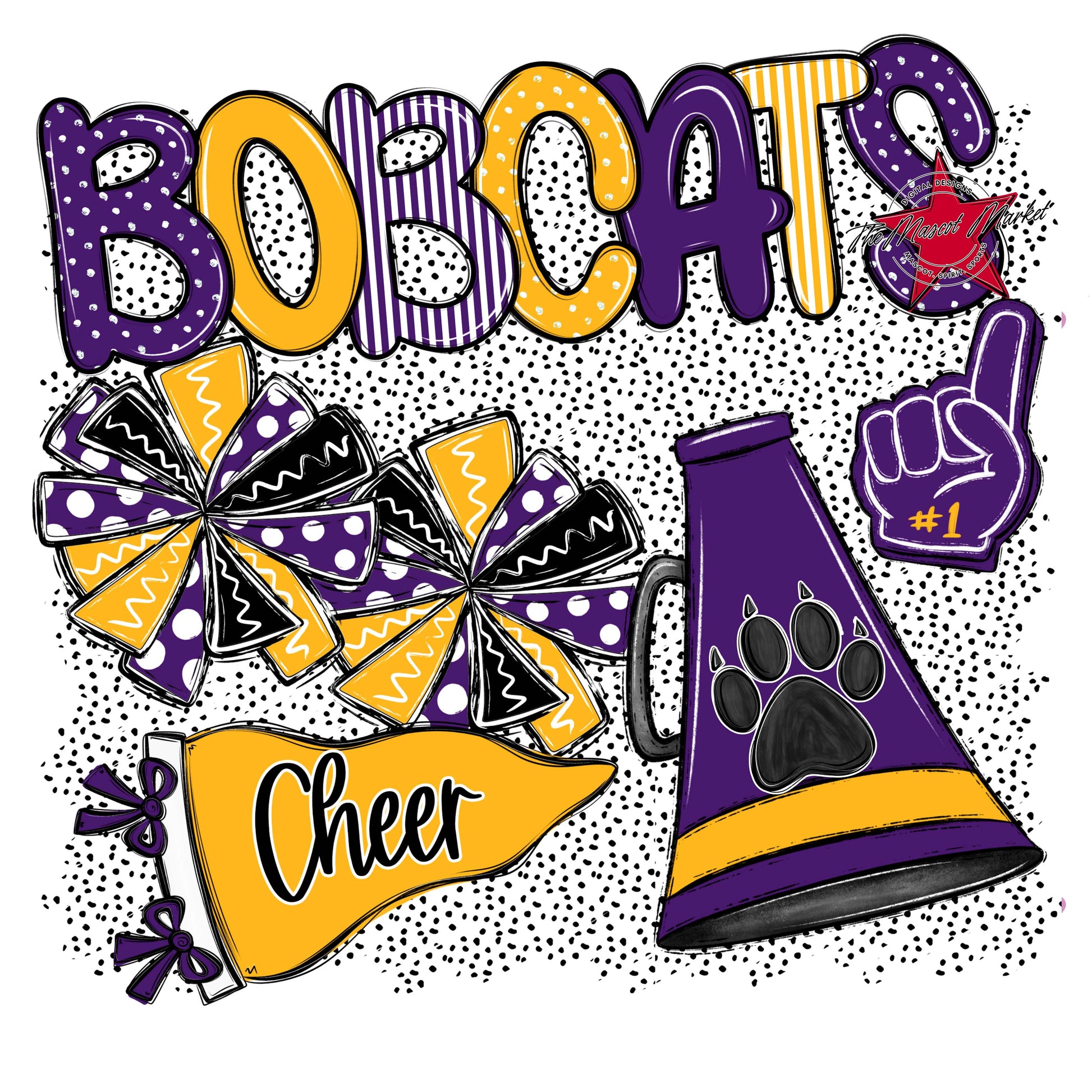 Bobcats Cheer Spirit-Purple & Yellow