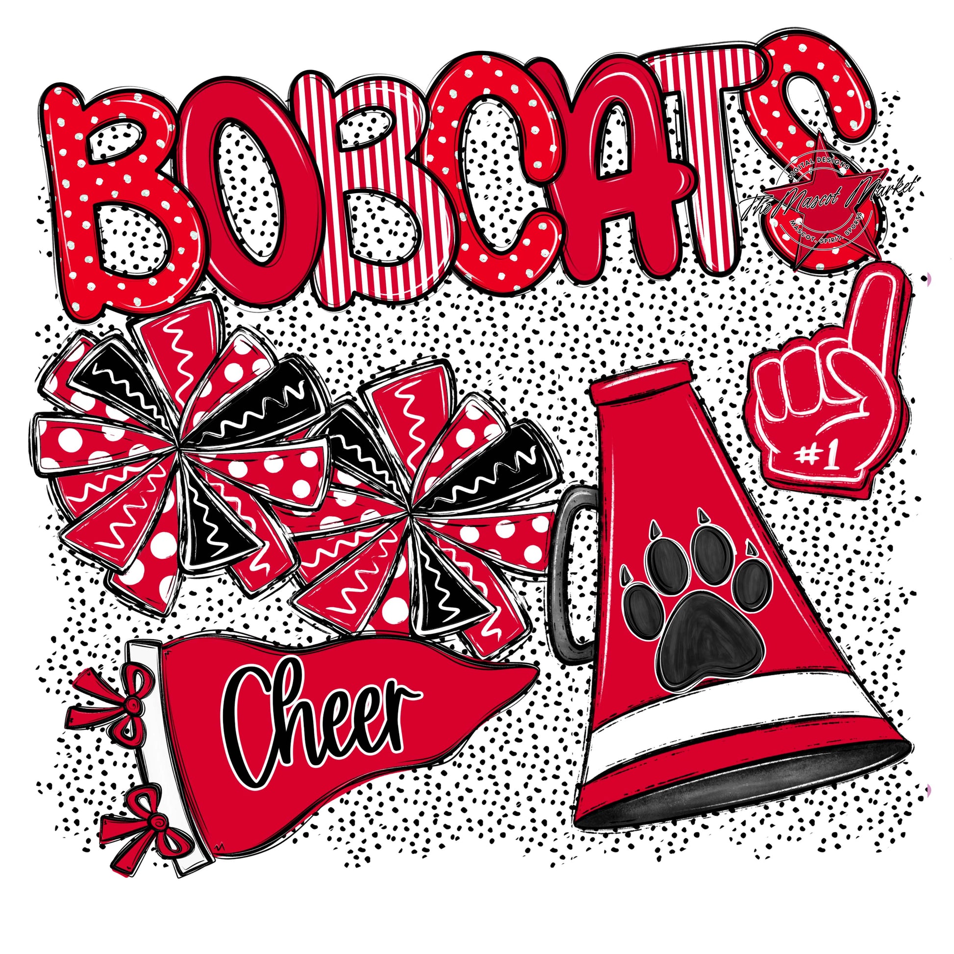 Bobcats Cheer Spirit-Red
