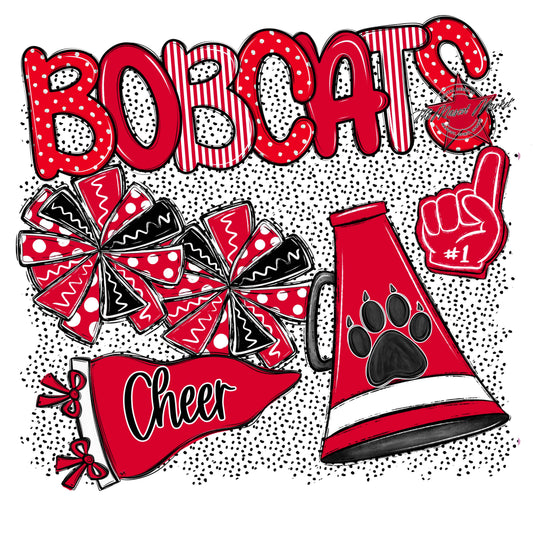 Bobcats Cheer Spirit-Red