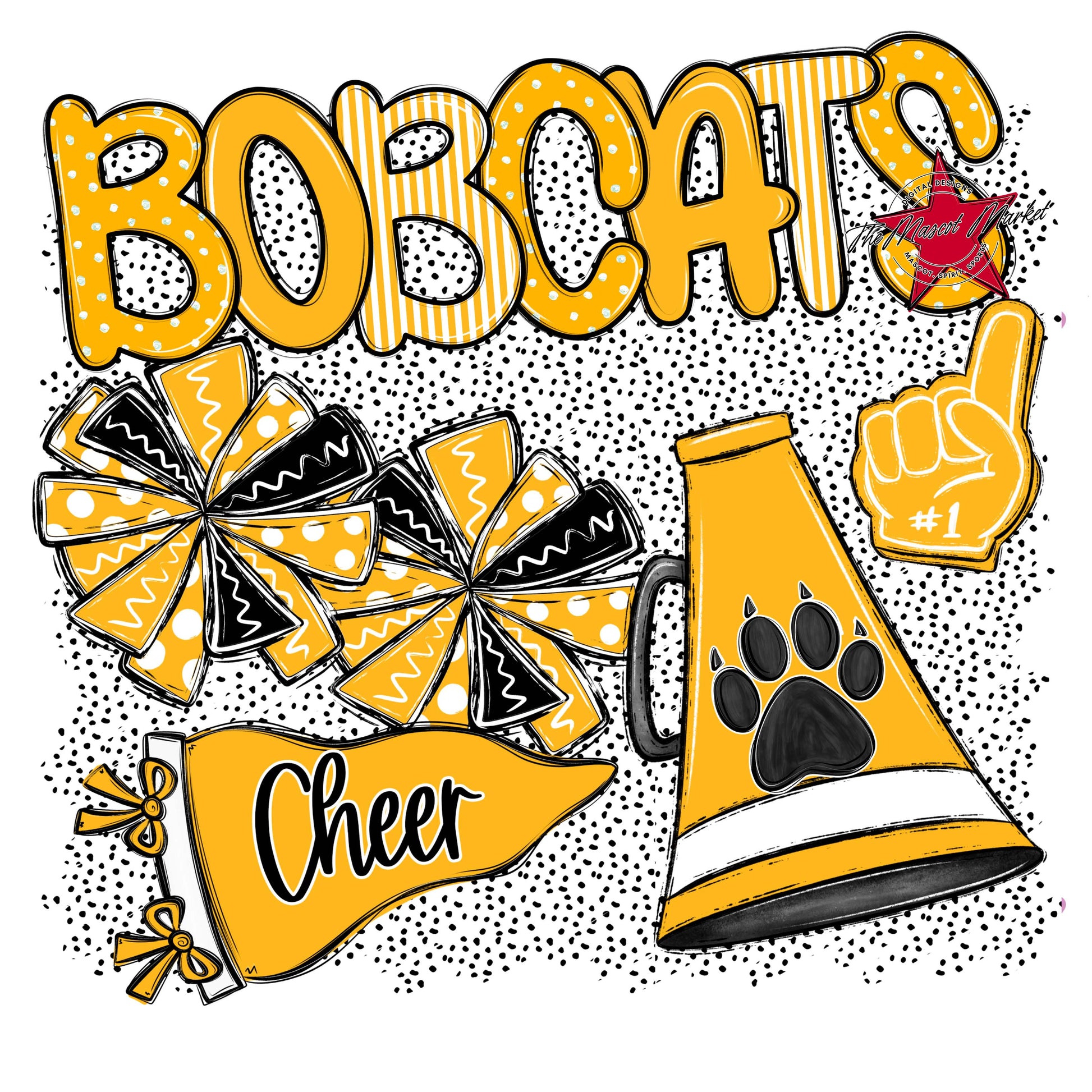 Bobcats Cheer Spirit-Yellow