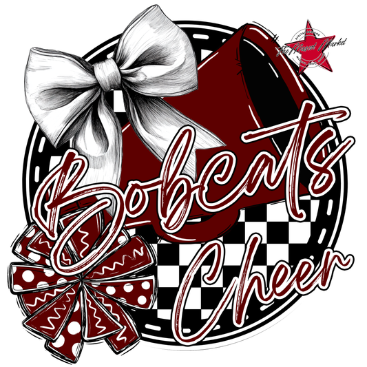 Bobcats Circle Cheer Design-Maroon
