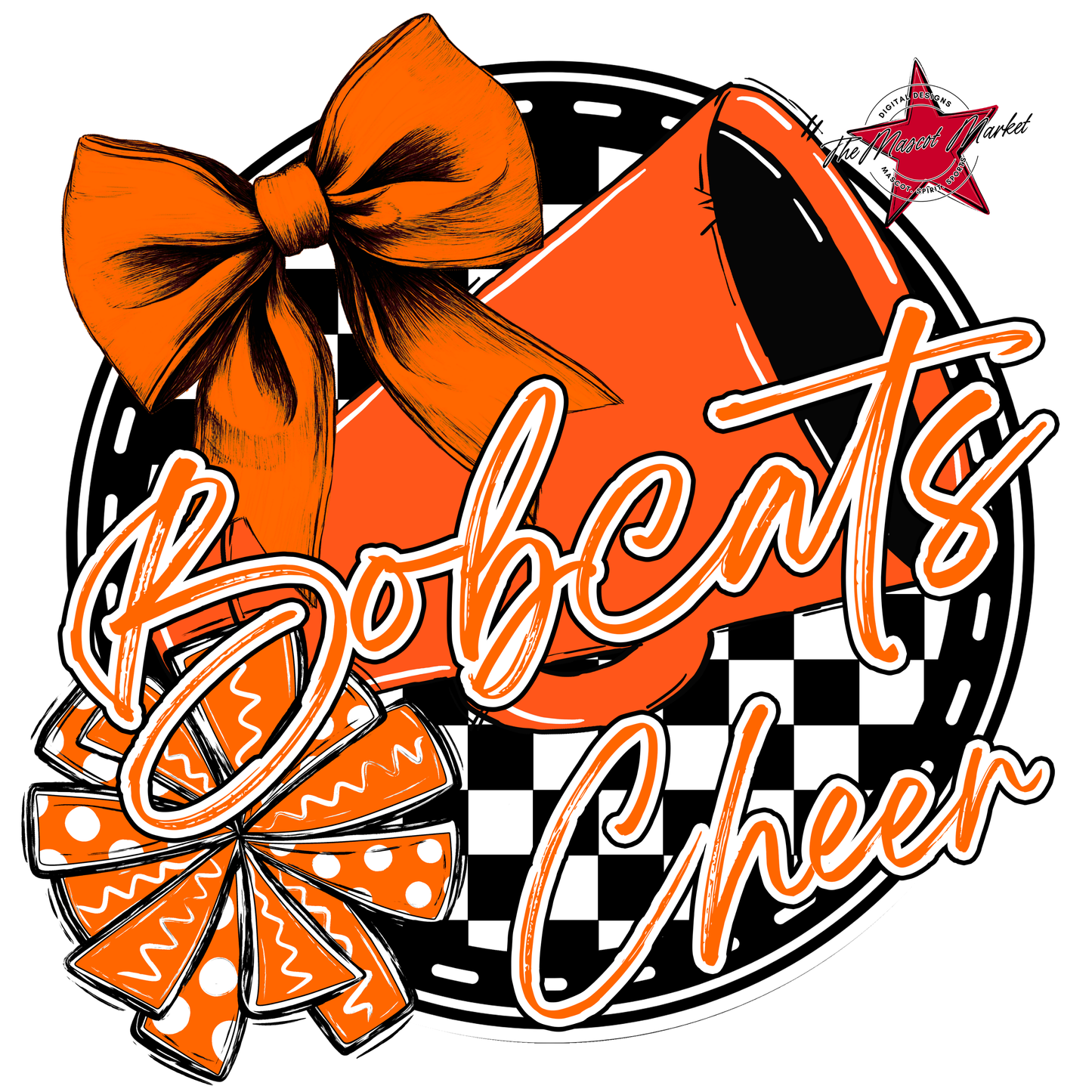 Bobcats Circle Cheer Design-Orange