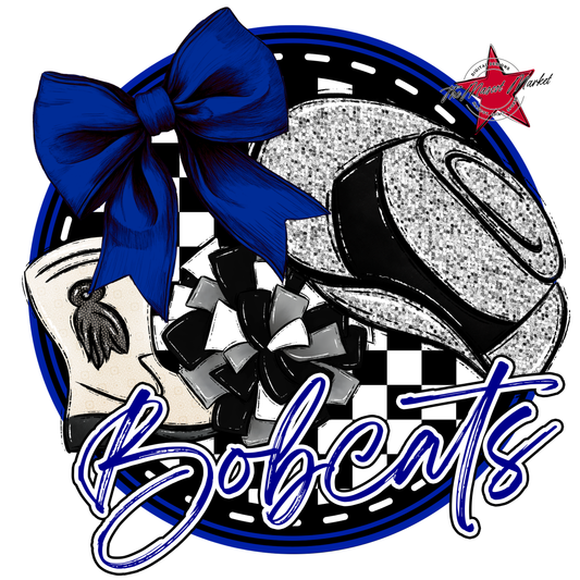 Bobcats Circle Drillteam Design-Blue
