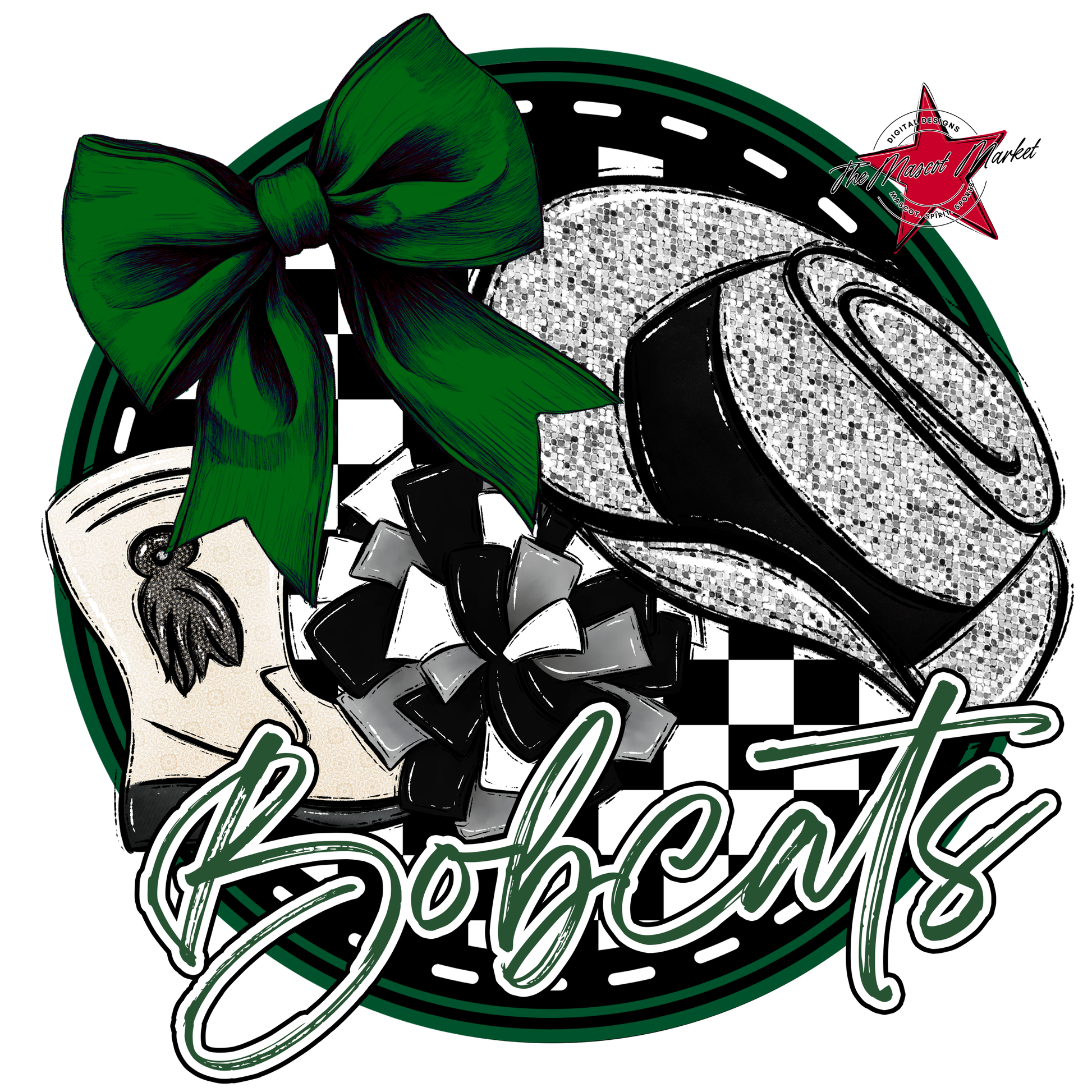 Bobcats Circle Drillteam Design-Green