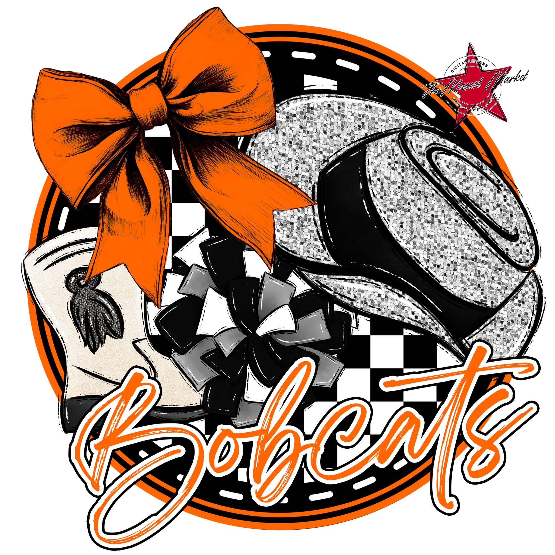 Bobcats Circle Drillteam Design-Orange
