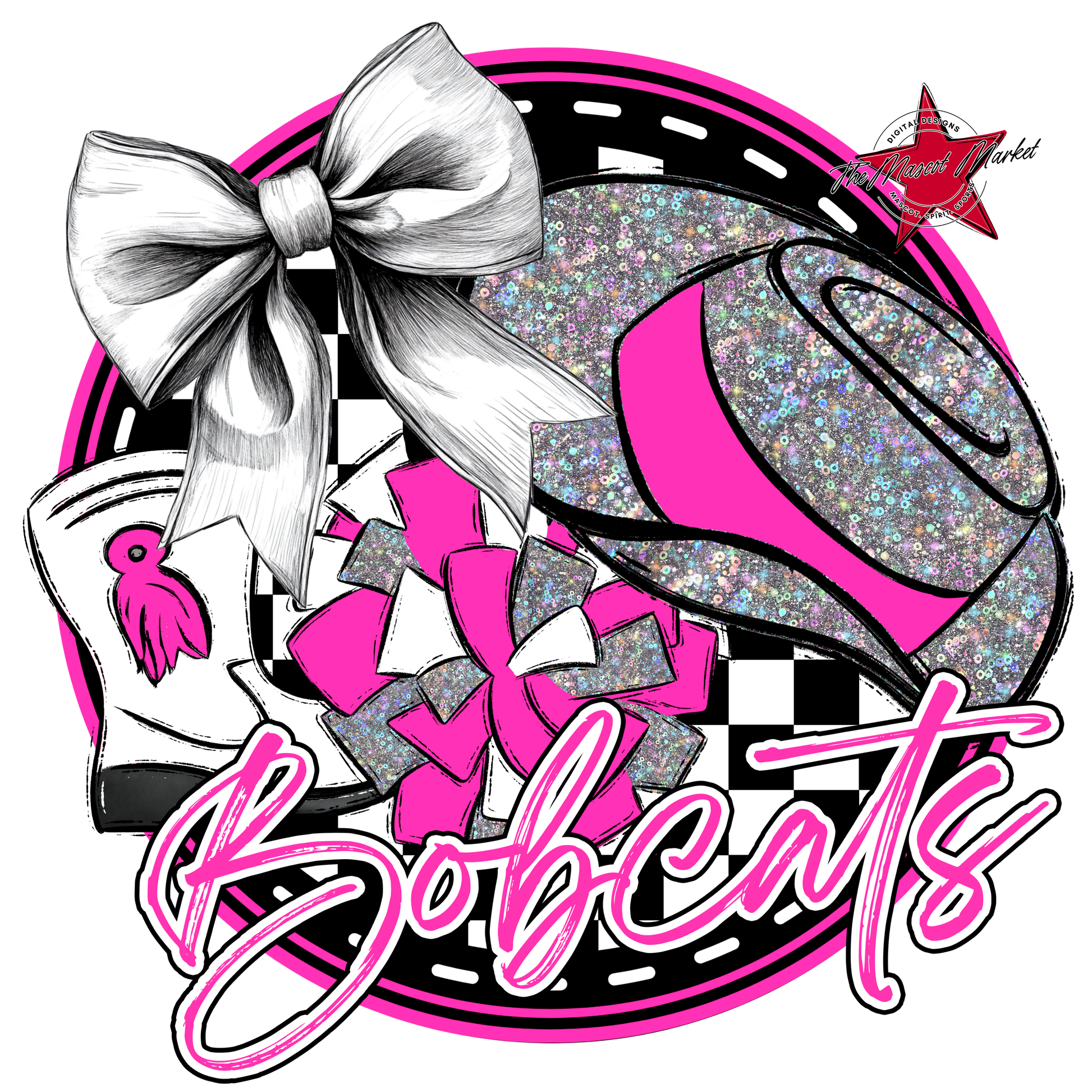 Bobcats Circle Drillteam Design-Pink