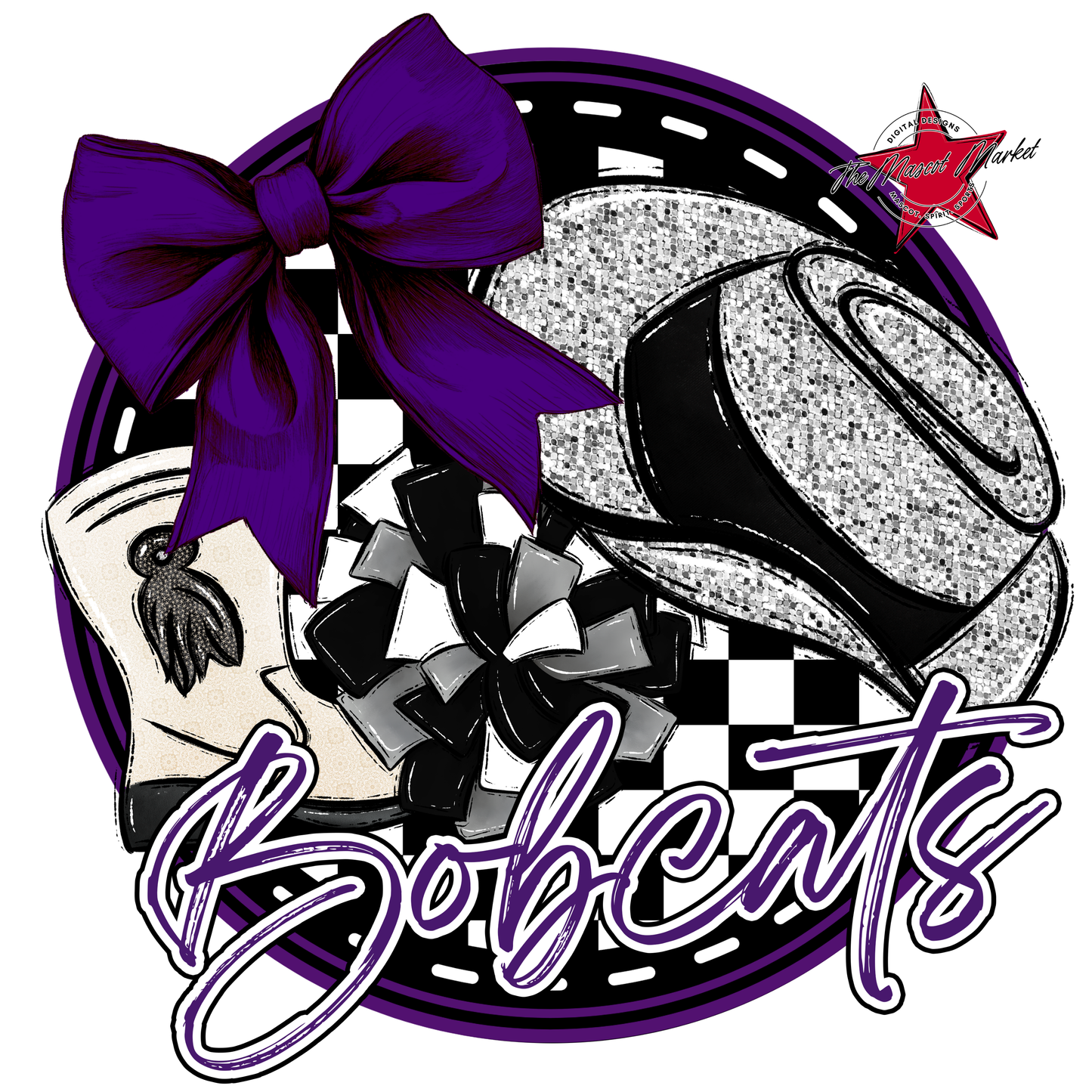 Bobcats Circle Drillteam Design-Purple