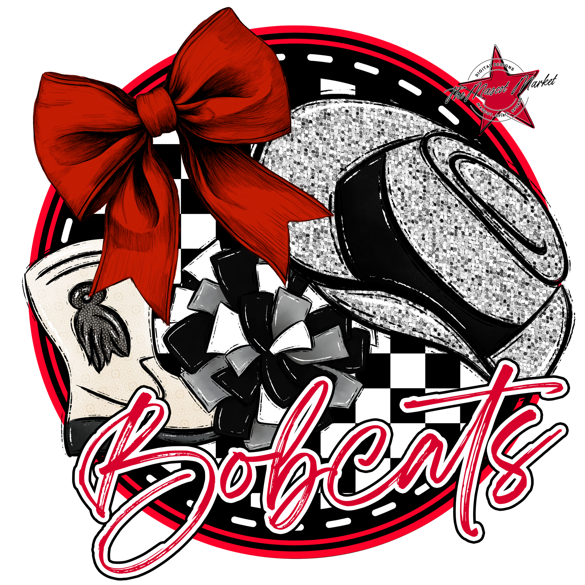 Bobcats Circle Drillteam Design-Red