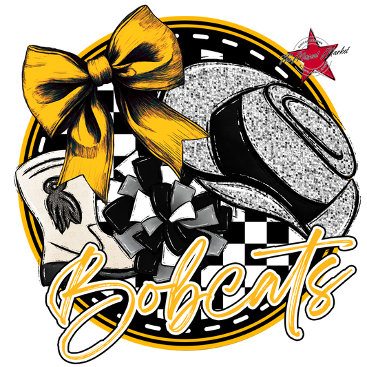 Bobcats Circle Drillteam Design-Yellow