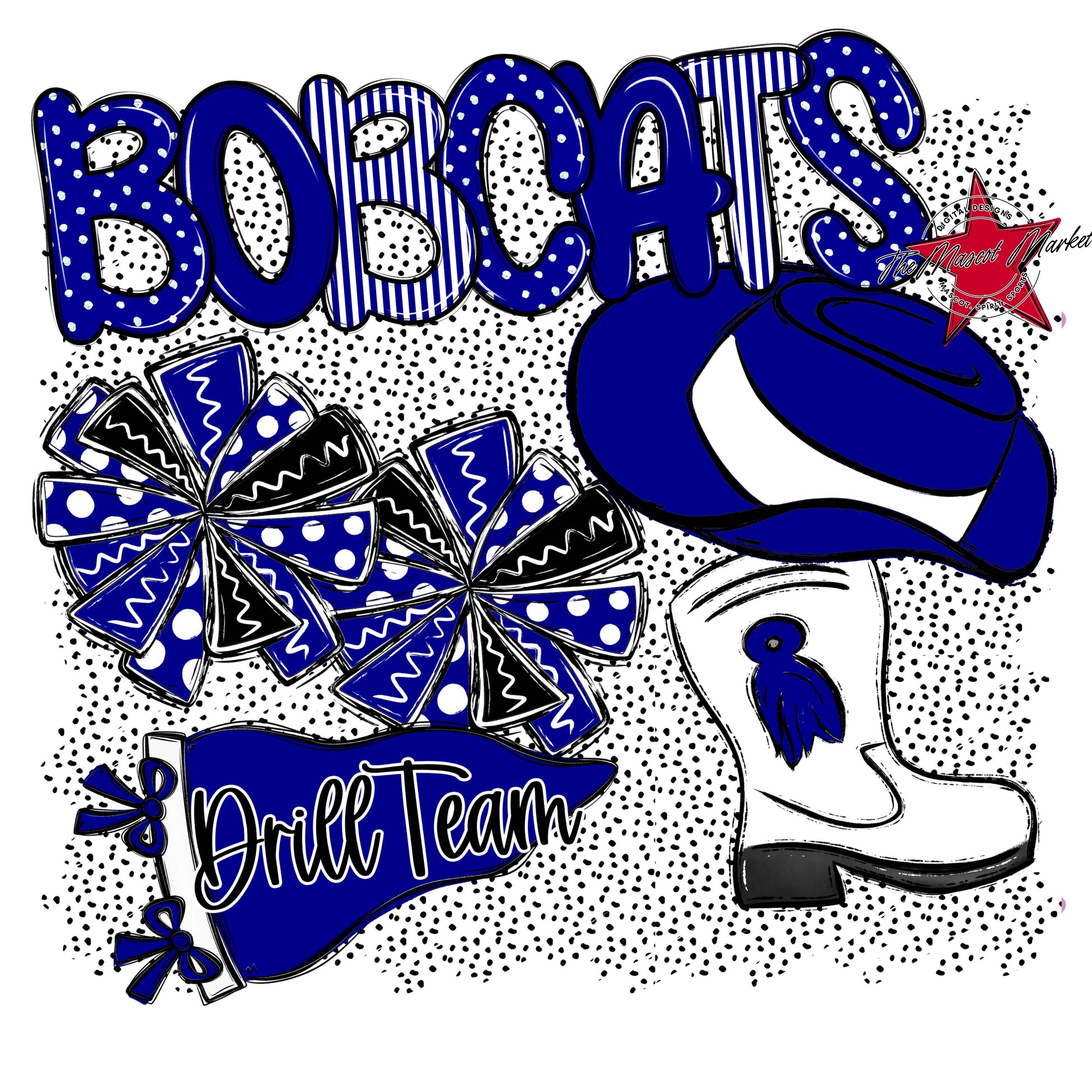 Bobcats Drillteam Spirit-Blue